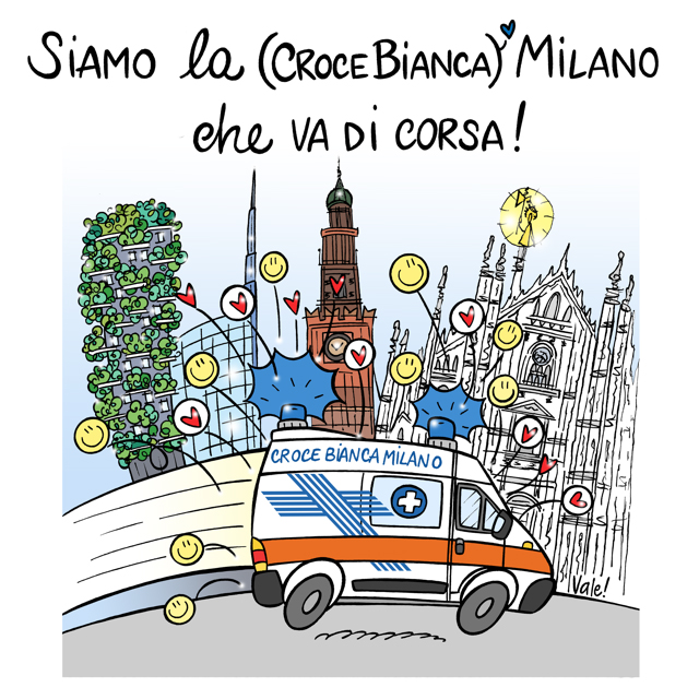 siamo la croce bianca milano che va di corsa!