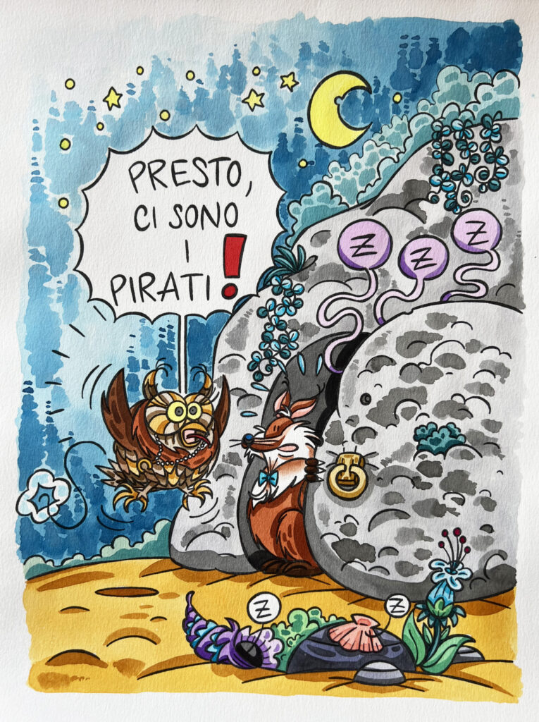 l'isola dei gabbiani e l'arrivo dei pirati